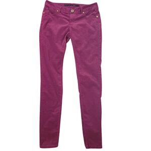 Plum Corduroy Gold Glitter Skinny Jeans Size 5